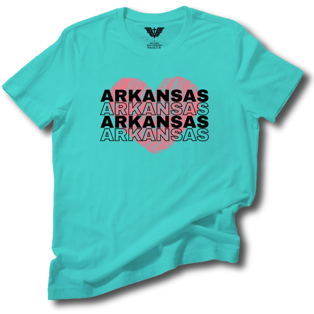 Arkansas (Word Series) Soft Cotton Tee