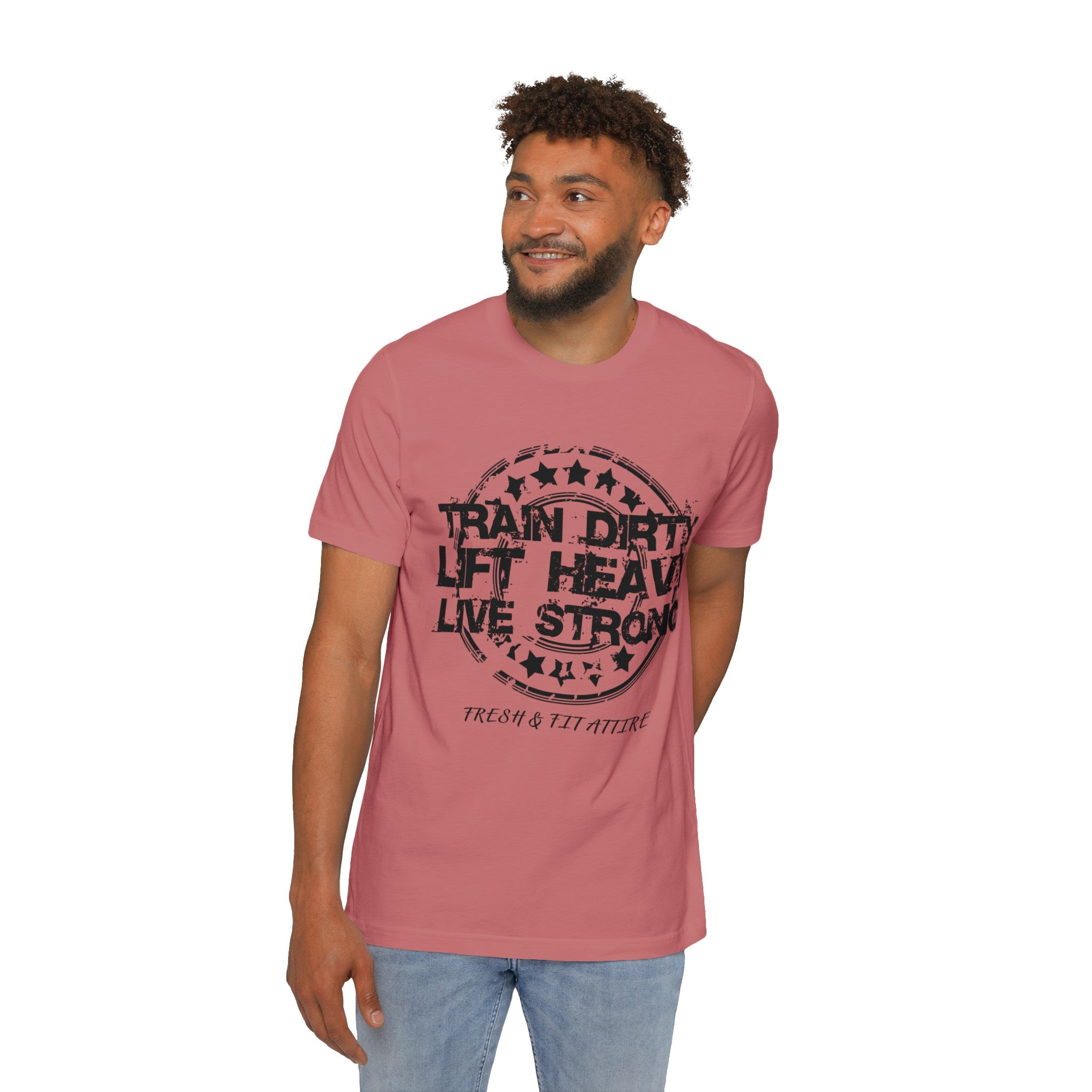 Train Hard Lift Heavy Live Strong Soft Cotton Tee