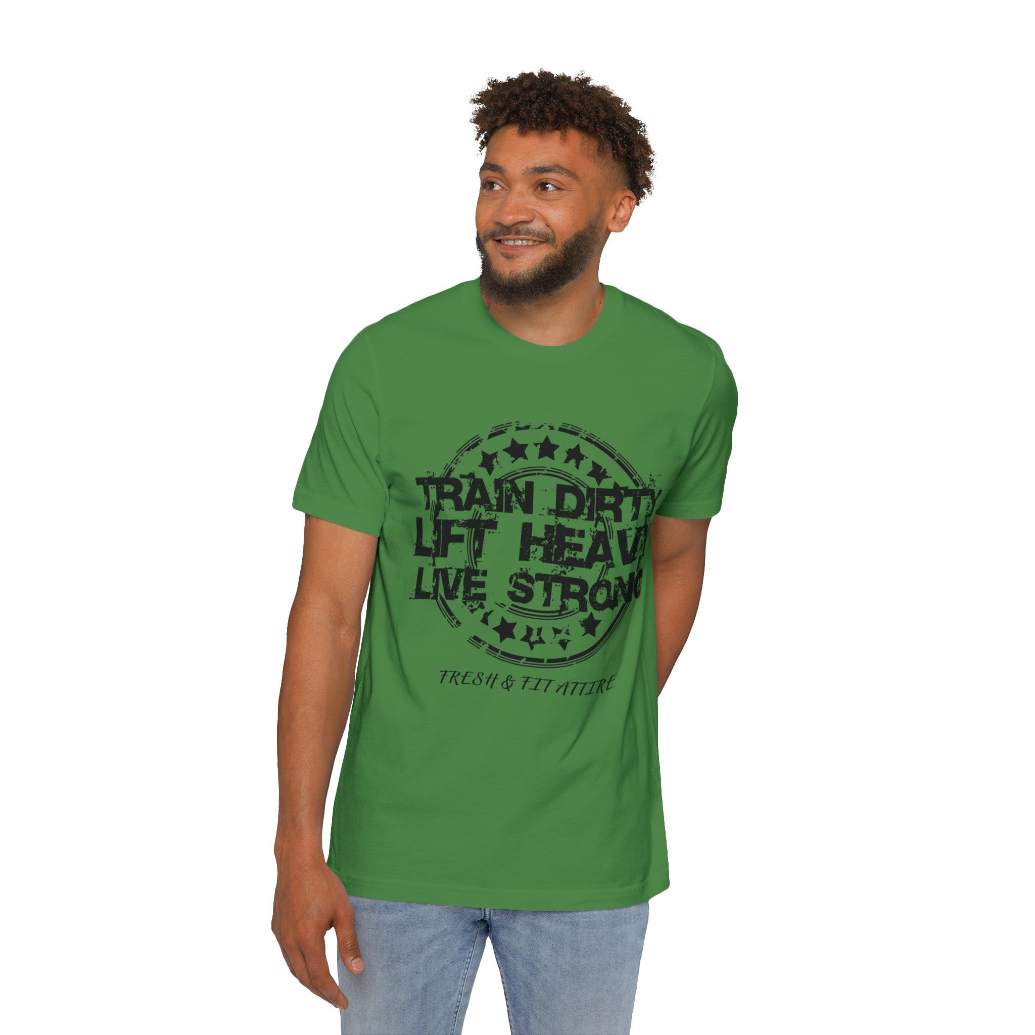 Train Hard Lift Heavy Live Strong Soft Cotton Tee