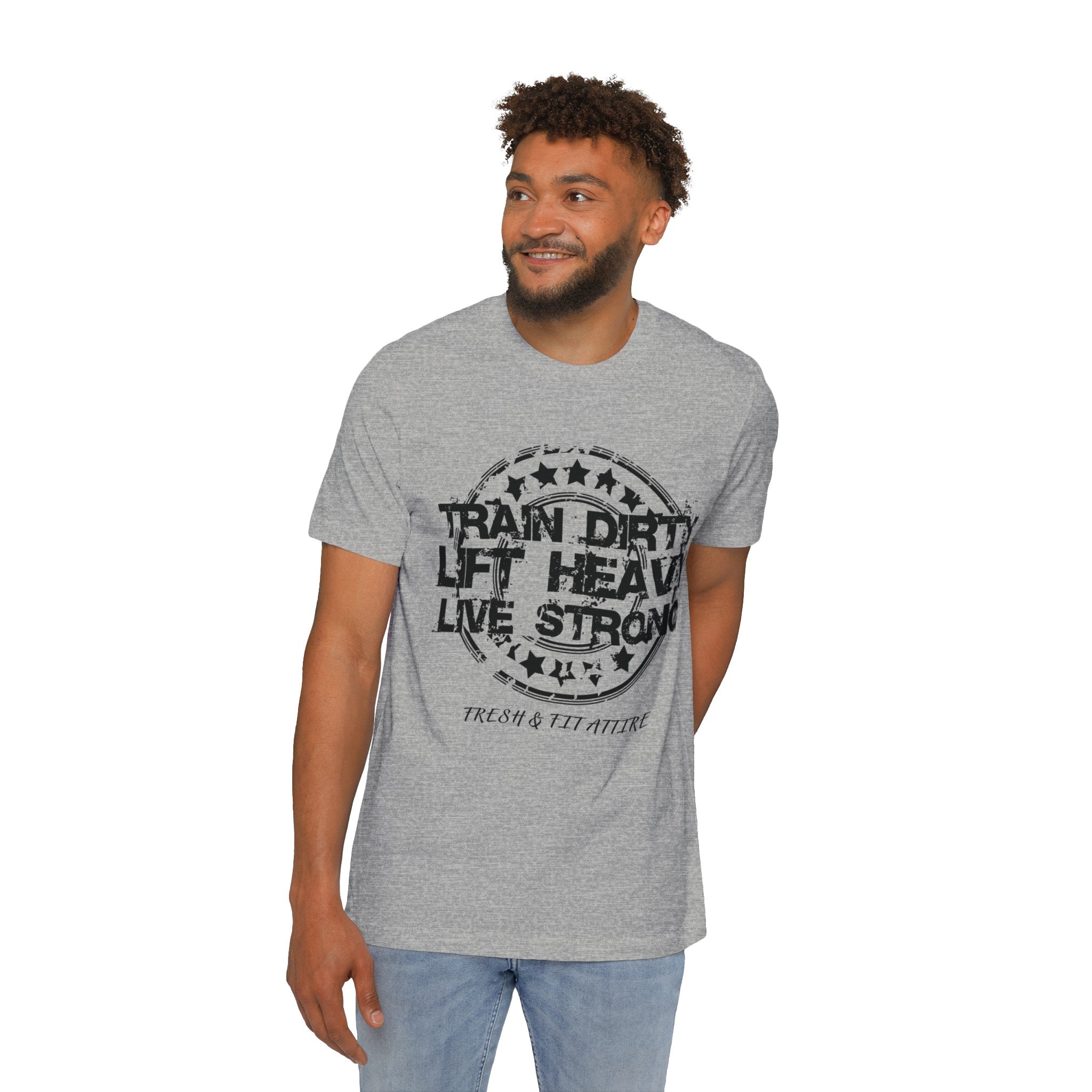 Train Hard Lift Heavy Live Strong Soft Cotton Tee