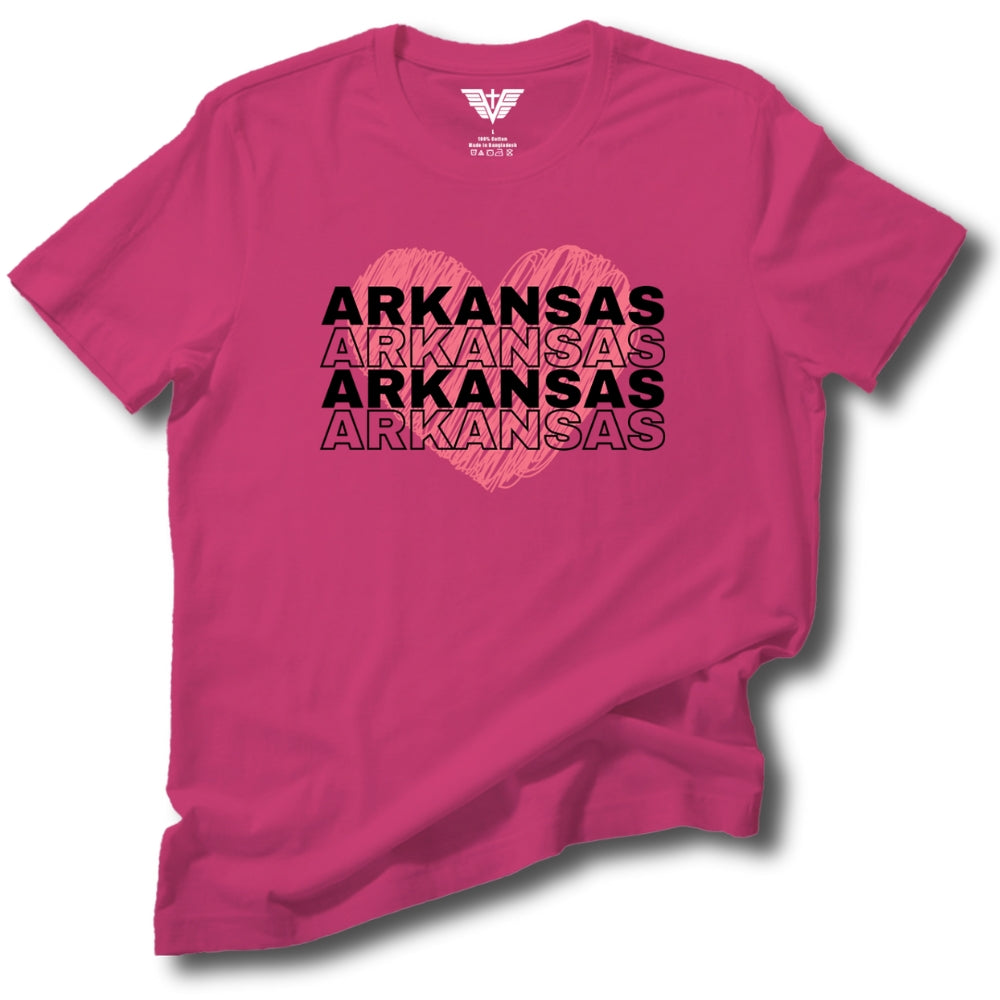 Arkansas (Word Series) Soft Cotton Tee