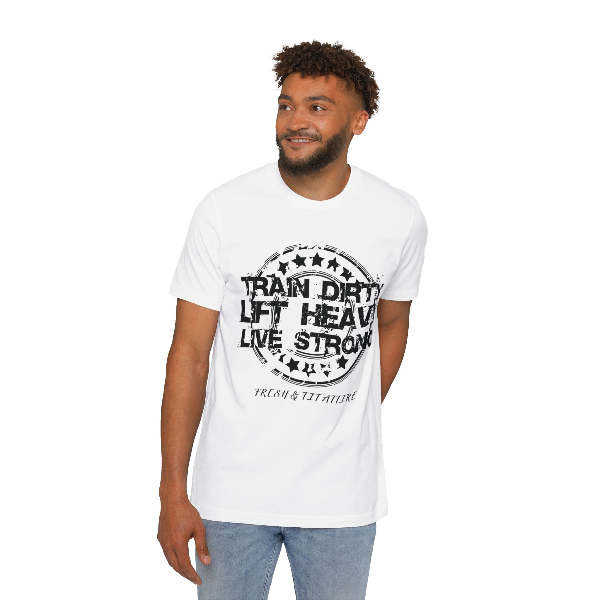 Train Hard Lift Heavy Live Strong Soft Cotton Tee