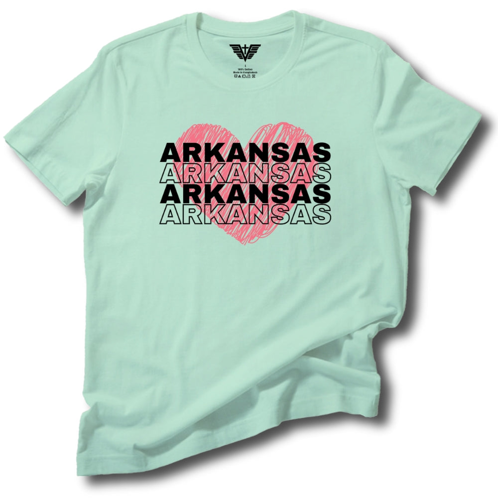 Arkansas (Word Series) Soft Cotton Tee