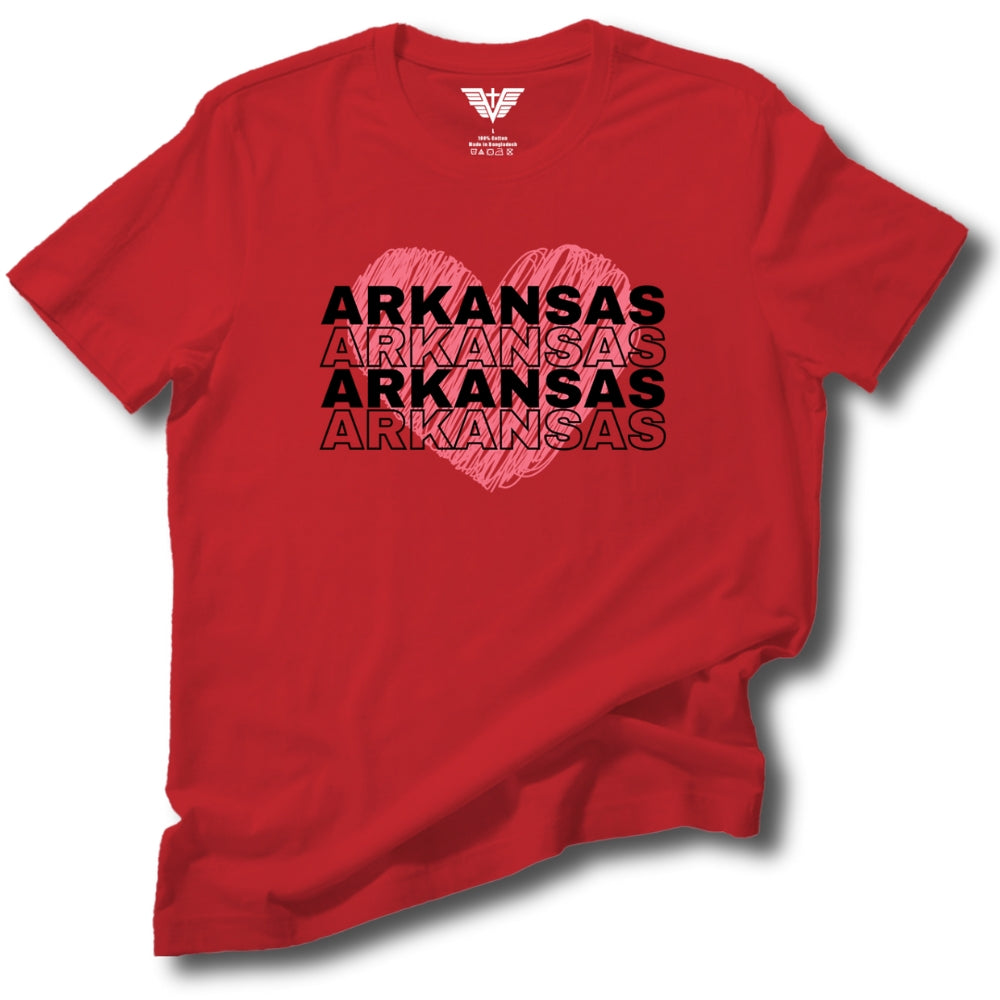 Arkansas (Word Series) Soft Cotton Tee