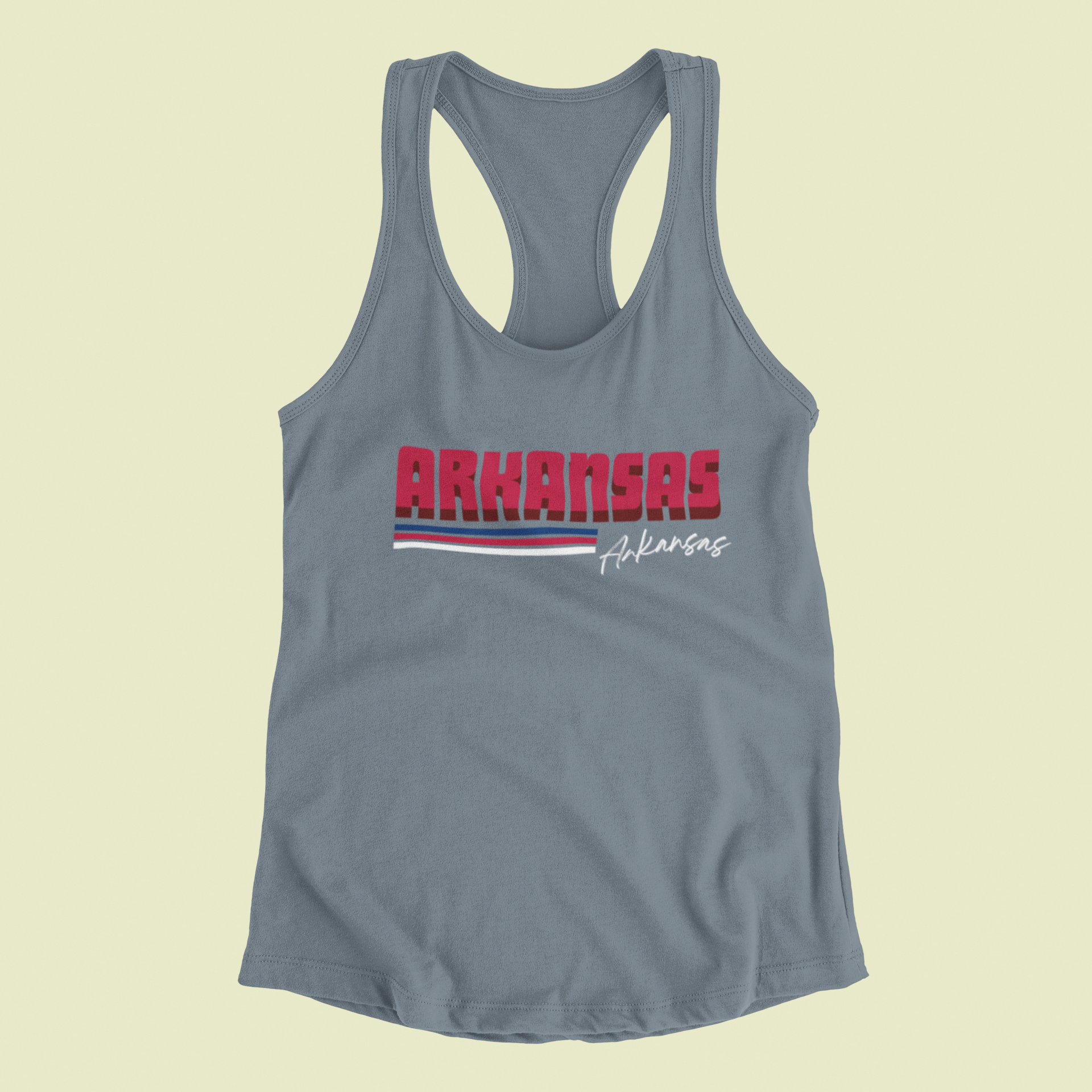 Arkansas Retro Stripe Tank Top