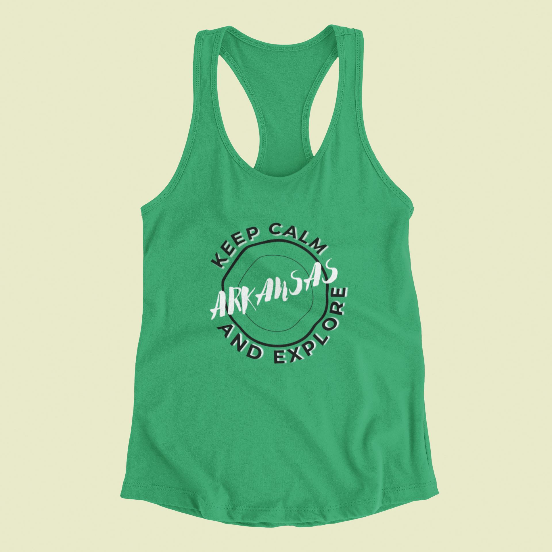 Keep Calm and Explore Arkansas Tank Top