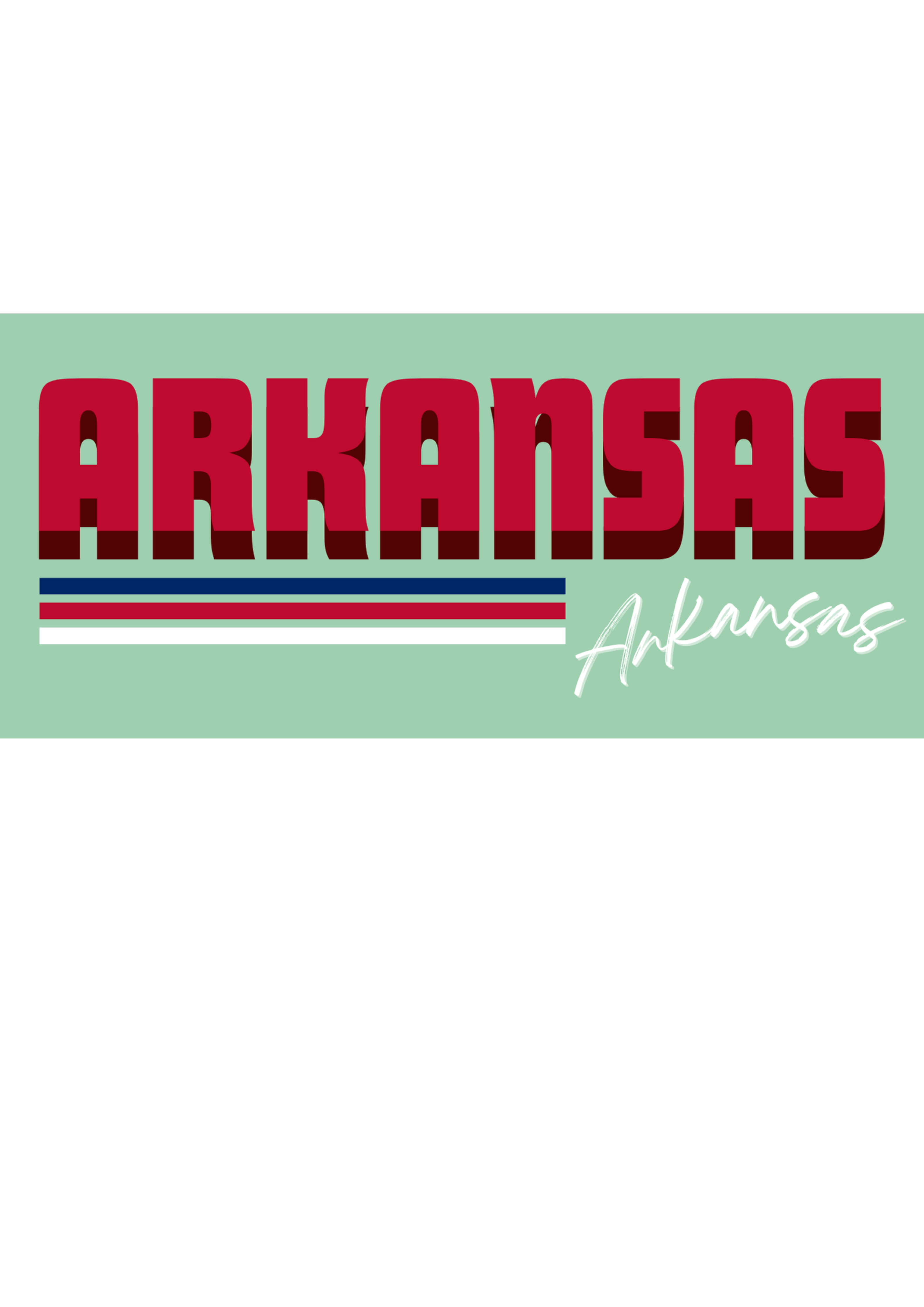 Arkansas Retro Stripe Tank Top