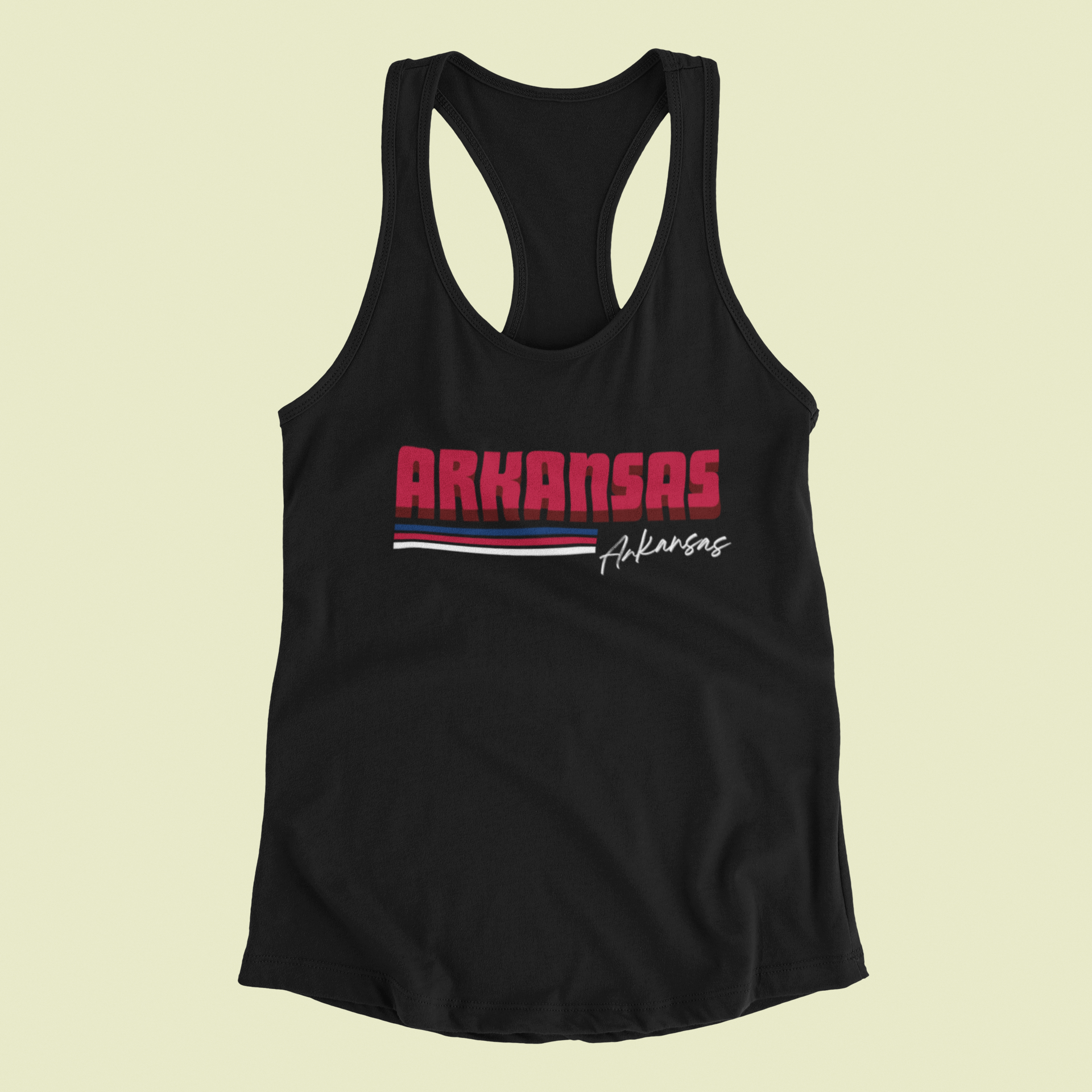 Arkansas Retro Stripe Tank Top