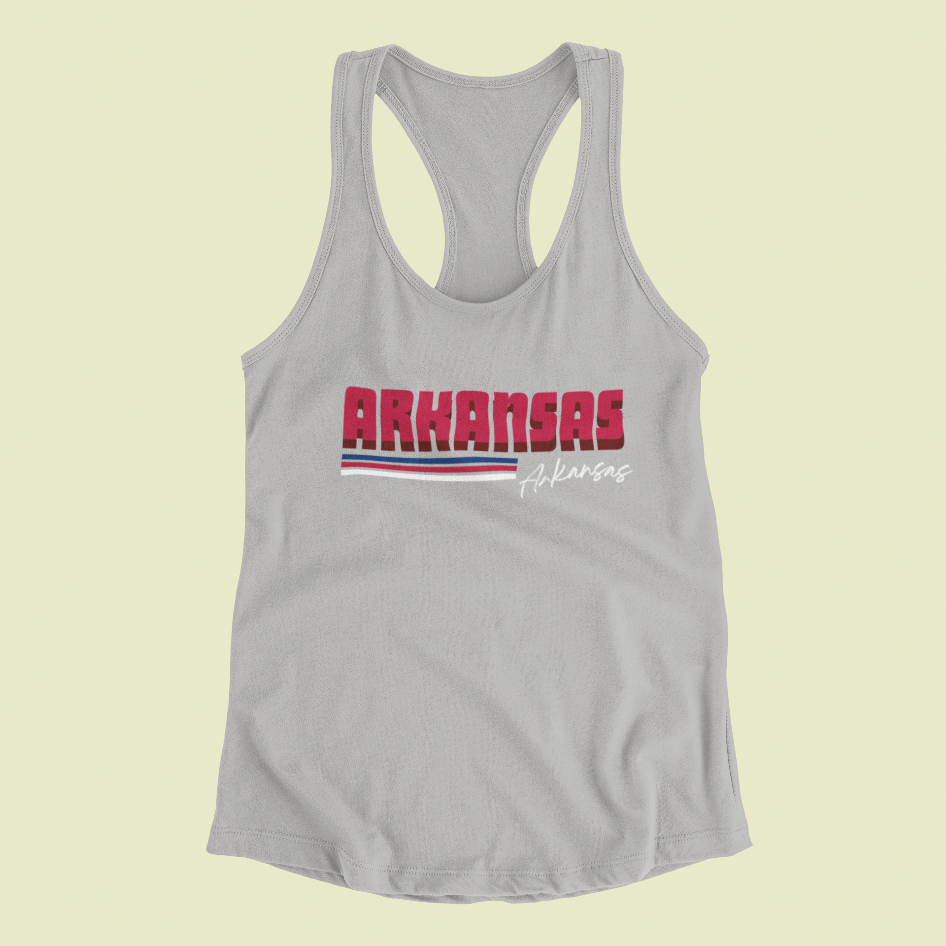 Arkansas Retro Stripe Tank Top