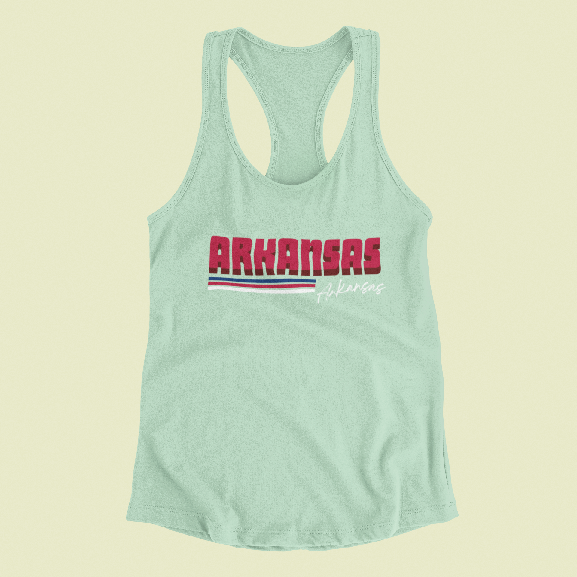 Arkansas Retro Stripe Tank Top