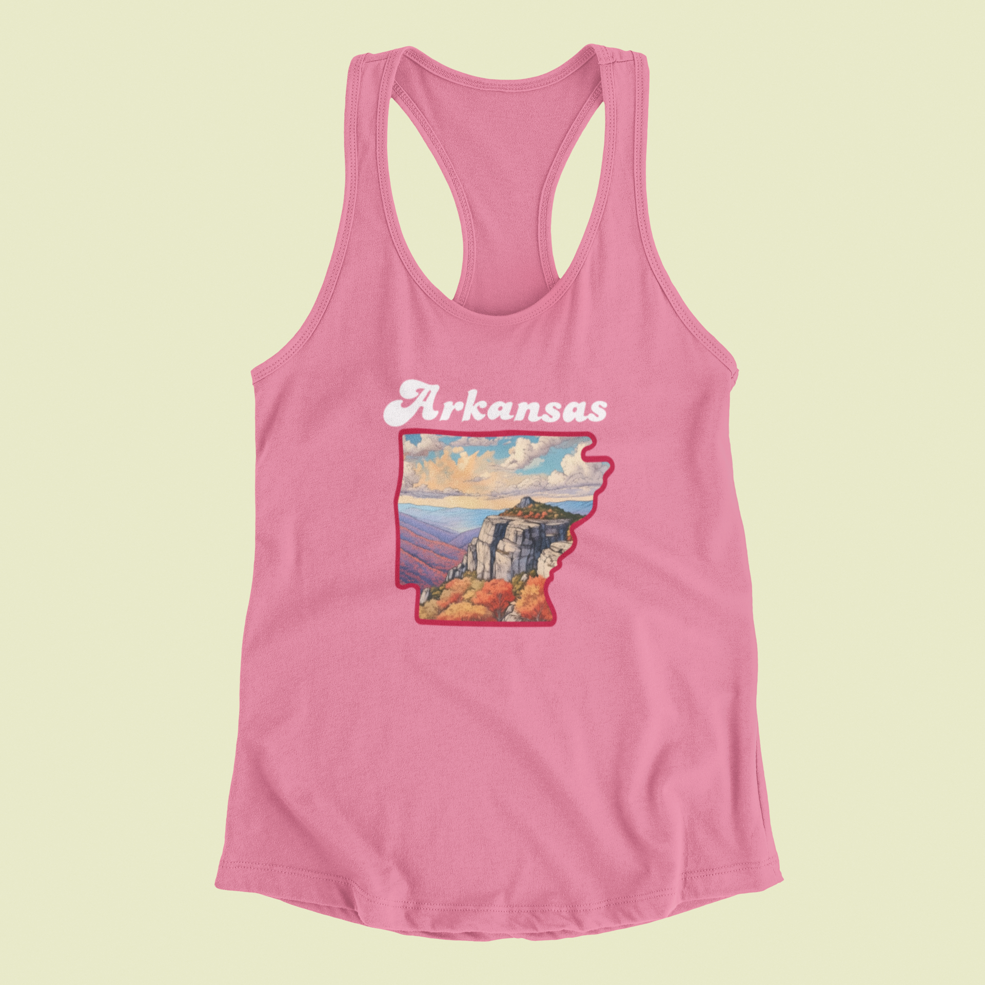 Arkansas Map Design Tank Top