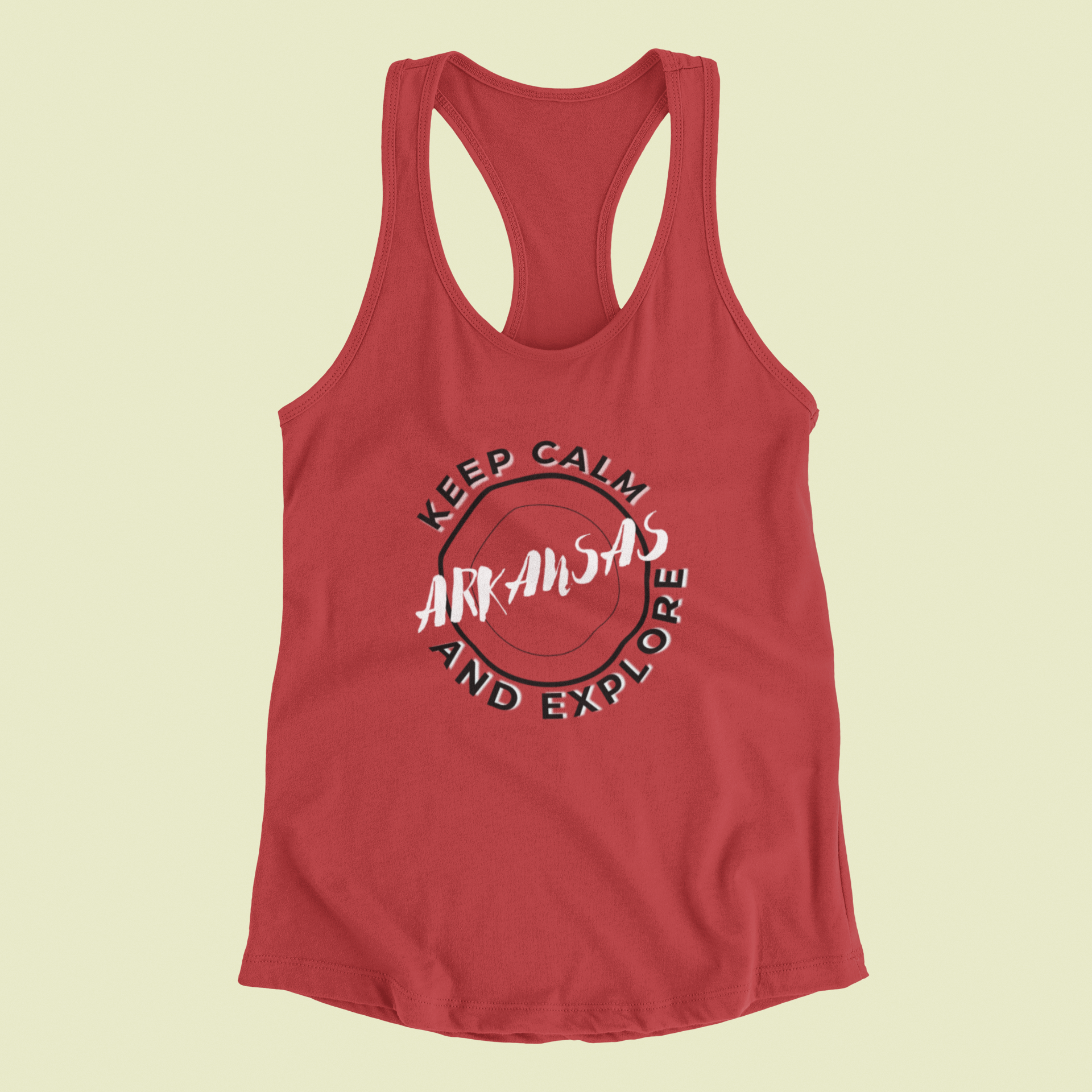 Keep Calm and Explore Arkansas Tank Top