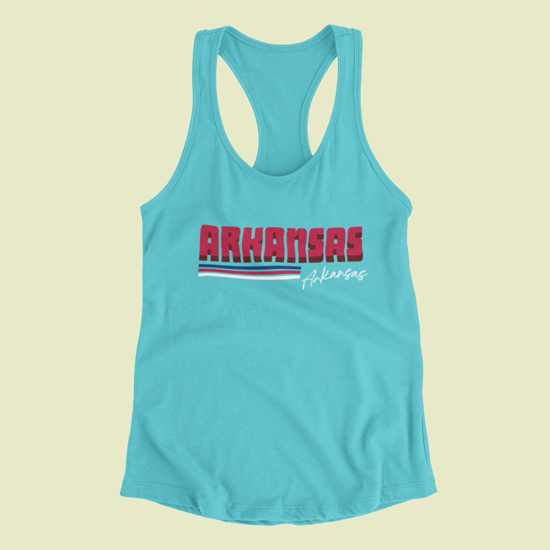 Arkansas Retro Stripe Tank Top